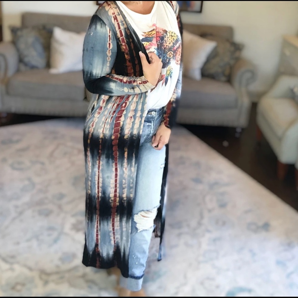 Super soft duster- charcoals navy cream and wine